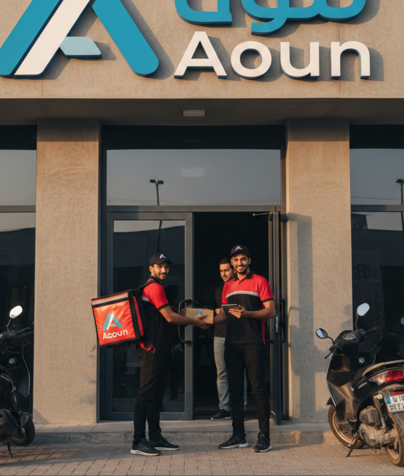 عون لتوصيل الطلبات